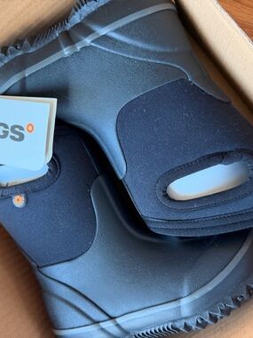 Bogs Black Kids Waterproof Handle Rain Boots